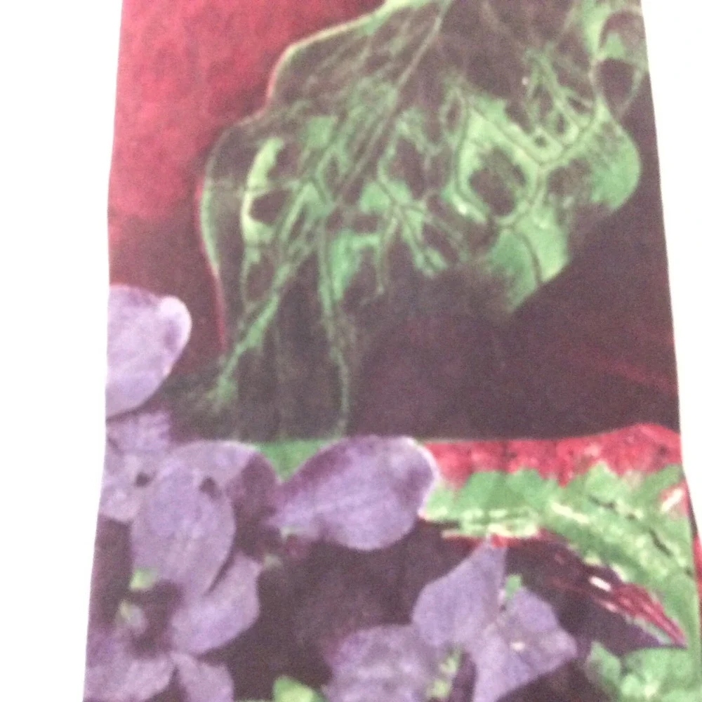 STRUCTURE Mens Necktie Tie Silk Italian Red Purple Green USA 3.75 in width